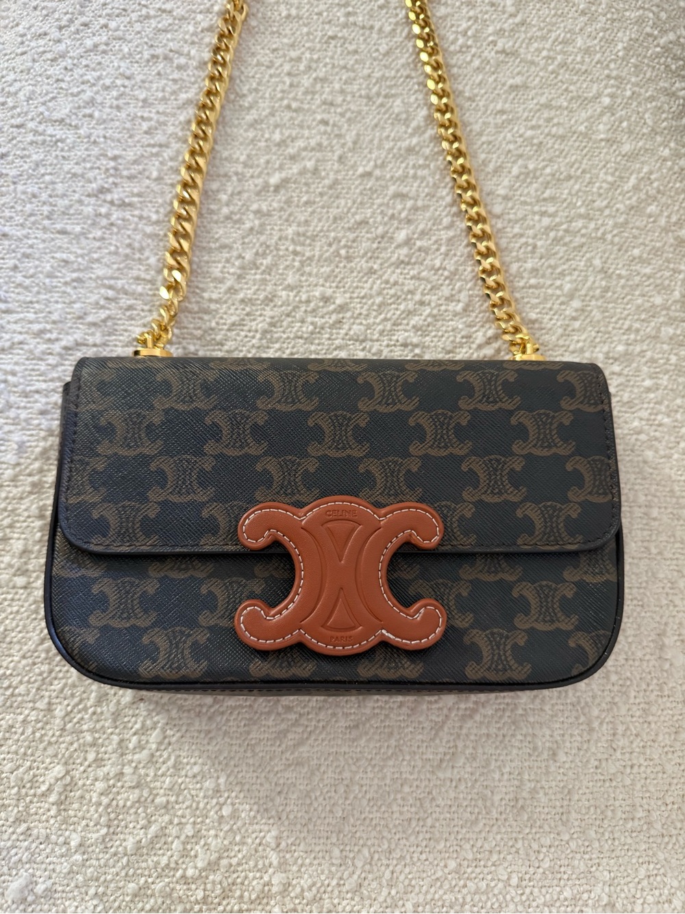 Celine Triomphe Chain Flap Bag - Picture 2 of 8